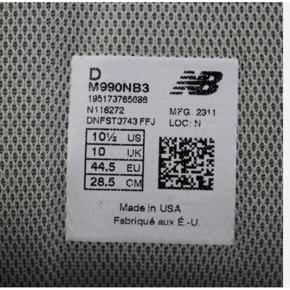 New Balance 990v3 Men's Shoes M990NB3 Size US 10.5 Made in USA Navy Denim MiUSA - Picture 16 of 16